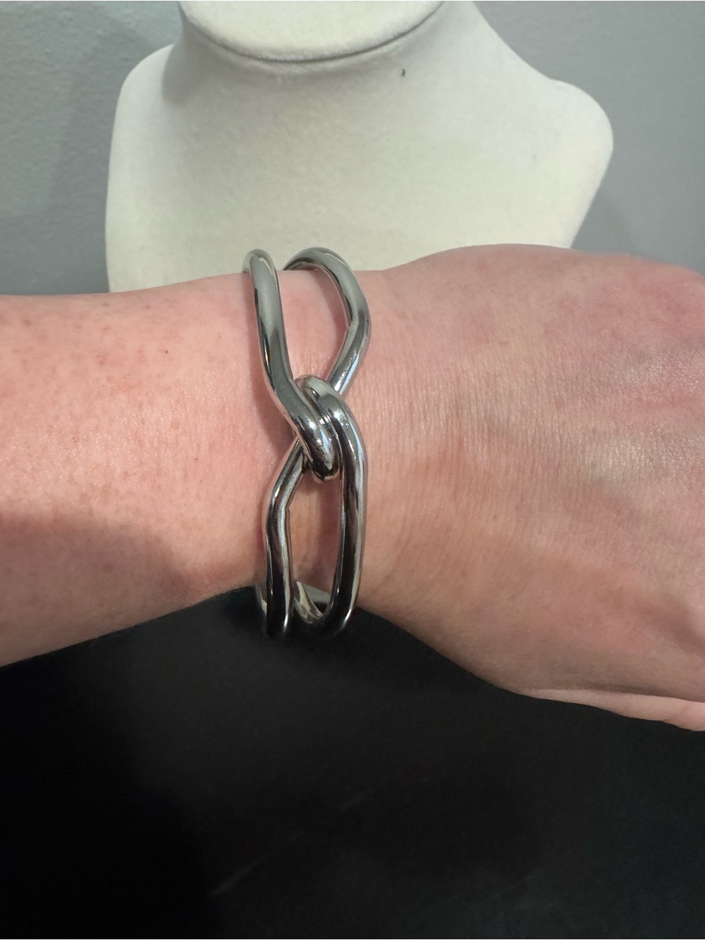 Silver-Tone Knot Link Bracelet - Women Jewelry